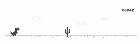Animated version of dinosaur game