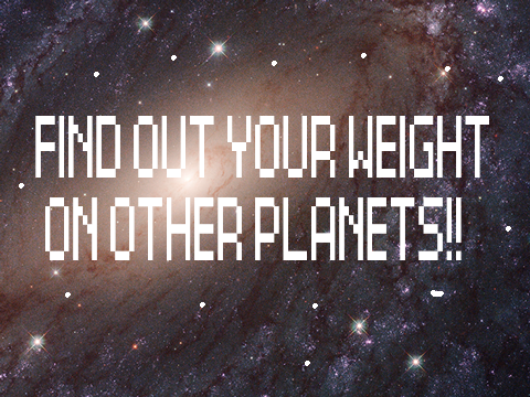 Your weight on other planets