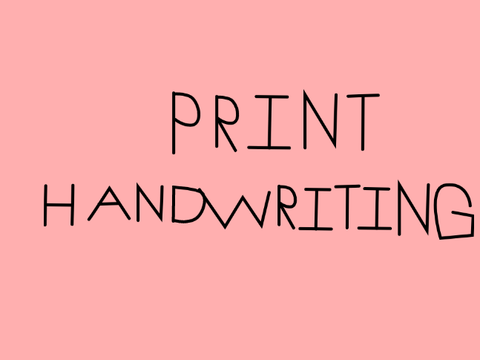 print handwriting cap letters