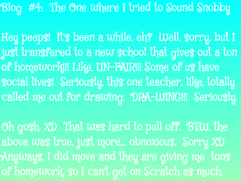 Blog #4: The One Where I Tried to Sound Snobby