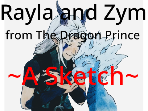 Rayla and Zym - a sketch - The Dragon Prince
