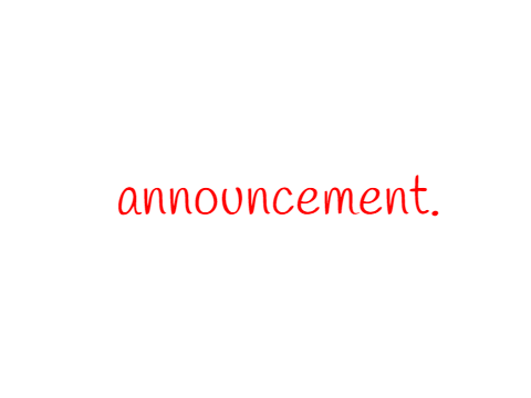 announcement.