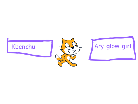 Scratch cat, me, and @ary_glow_girl talk about 40th raffle