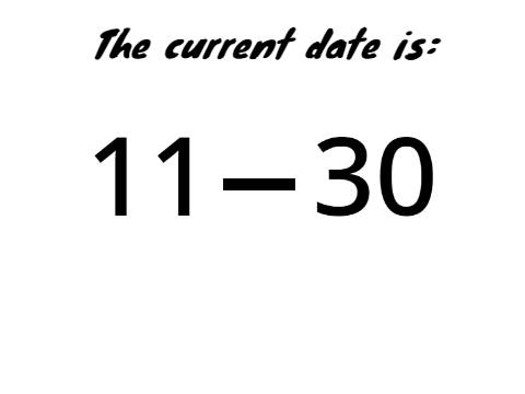 This project detects the current date!