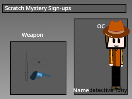 The sign-ups for the Scratch Mystery