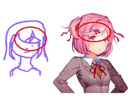 me realizing that my hairstyle looks like a ddlc character