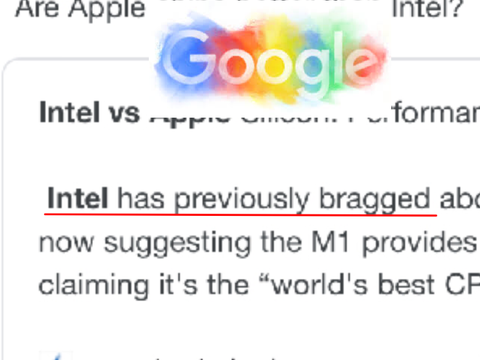 LOLLLLLLLLL INTEL BE BRAGGING THO