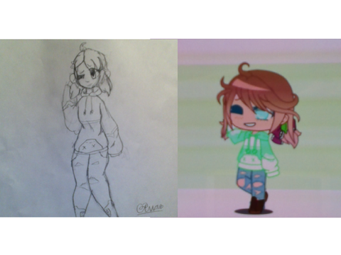 My gacha Oc in my style.