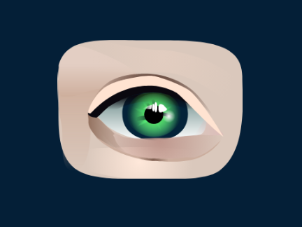 Eye with no eyelashes vector art 