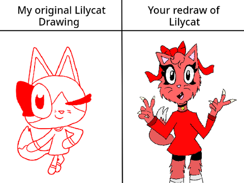 My redraw - Lilycat DMC Challenge!