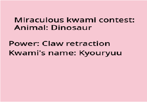 Miraculous kwami contest by Saera Maria Juneesh. 