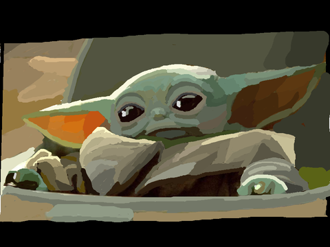 Grogu (The child) Blockshade