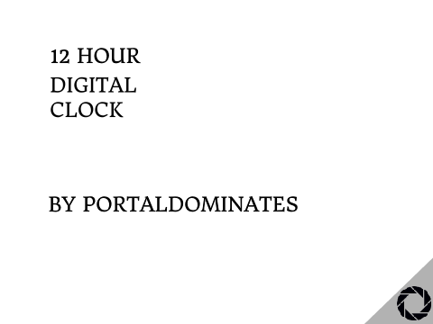 12 Hour Digital Clock With Date
