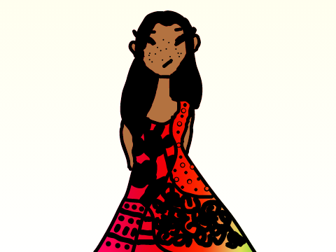 magical patterned dress