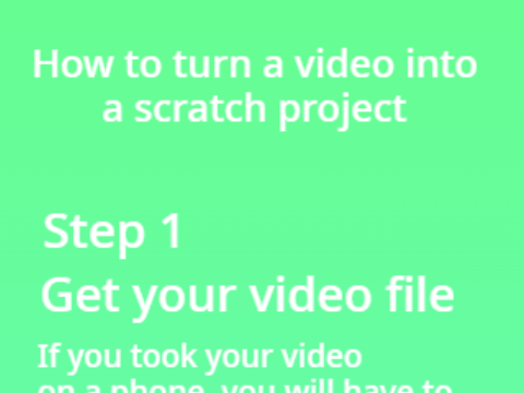 How to turn a video into a scratch project animation