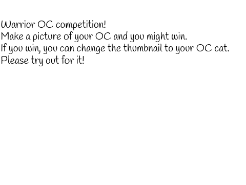 Warrior cats OC competition!