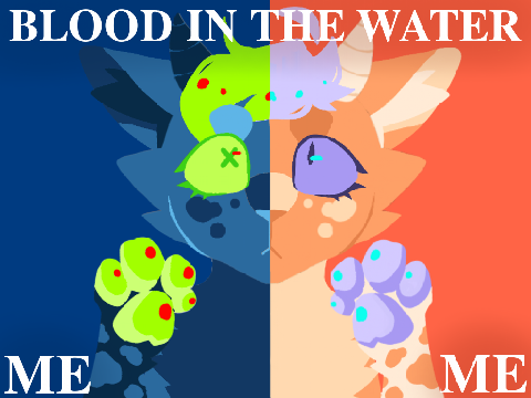 blood in the water || meme
