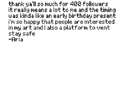 Thanks for 400 followers