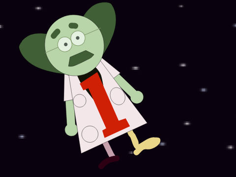 add a number person f l o a t i n g in space