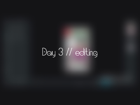 day 3 // editing