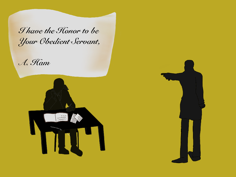 Drawing inspired by “Your Obedient Servant” in Hamilton