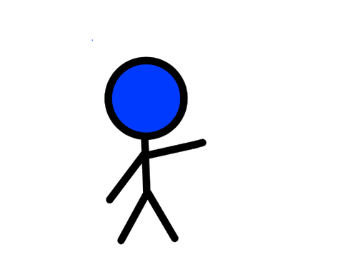 A person waving his hand