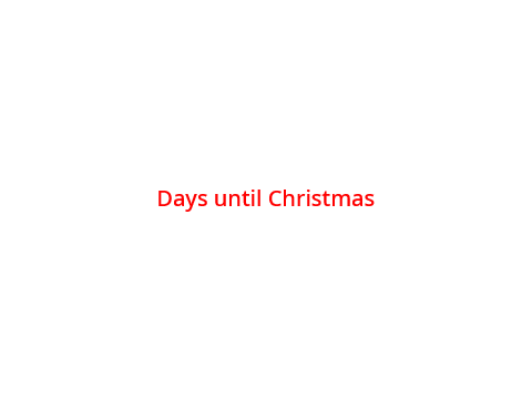 Days until christmas