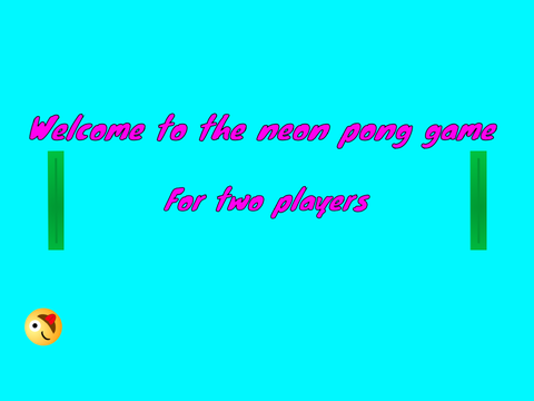 neon pong game