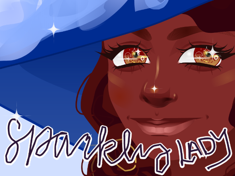 ✶ vector art! | sparkly lady ✶