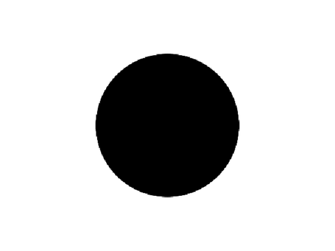 This draws a filled circle with pen