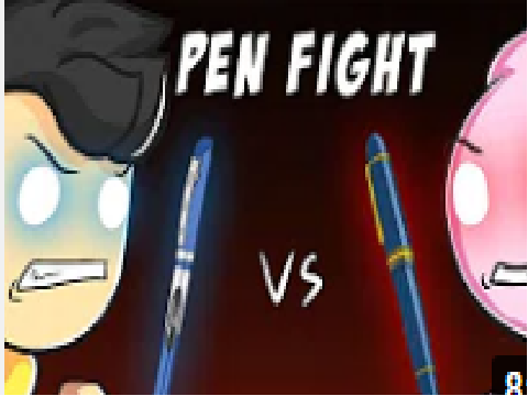 Pen fight an animation