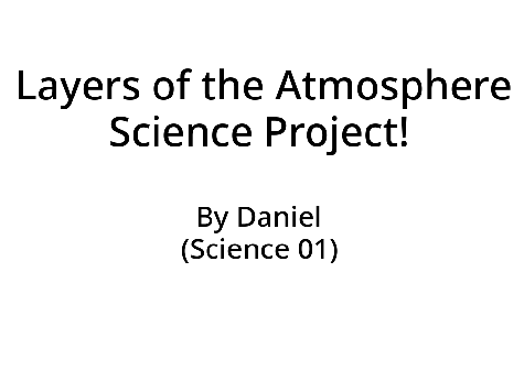 Atmosphere Layers Science Project
