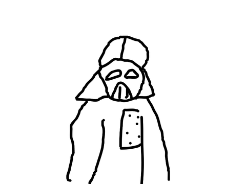 drawing darth vader in 10 secs.