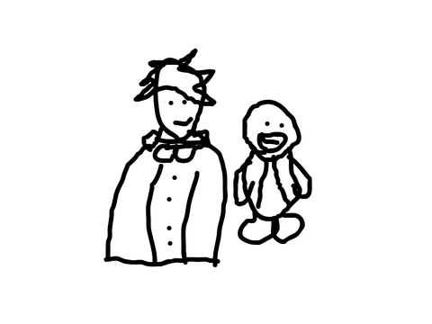 20 sec. drwng of boy & penguin
