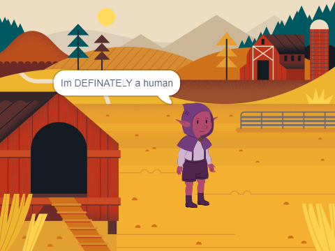 color goblin on a farm eieio