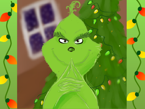 Mr.Grinch art :D (hes a mean one)