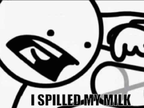 he spilled his milk#animation