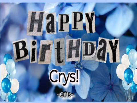 Happy birthday crys!