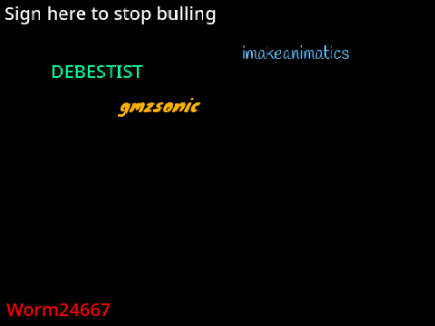 sign here to stop bulling 