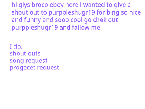 shout out to purppleshugr19
