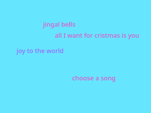 choose your own christmas song