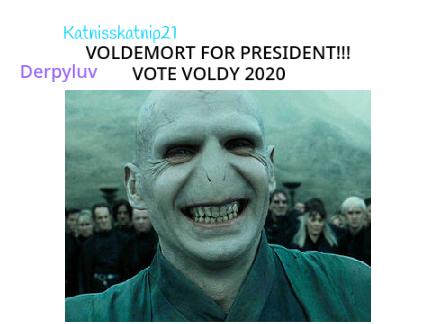 Sign if you think Voldemort should be president 2020 remix
