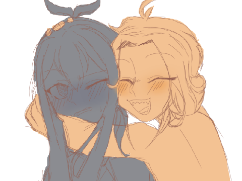 2 more old twst ocs i redrew,,, kinda,,