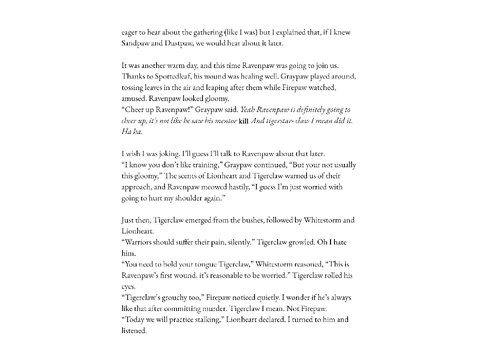 The Twoleg Warrior Chaper 7 (Warrior Cat FanFiction)