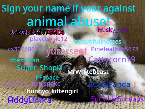 Sign if you are against animal abuse! remix remix remix remix remix remix remix remix remix r… remix