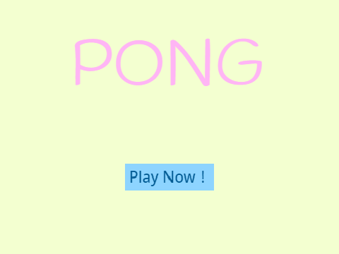 Let's Play Pong!
