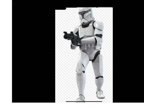 The armored clone troopers.