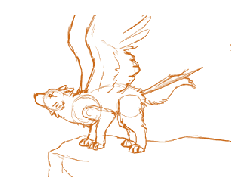 Flying Wolf Animation