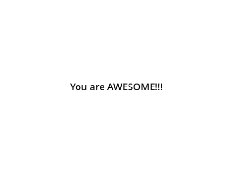A test for only 1 person