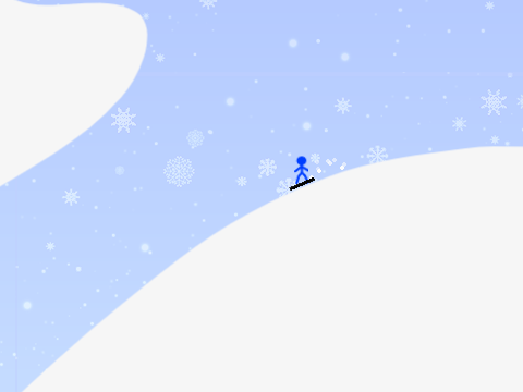 Snowboarding/stick figure